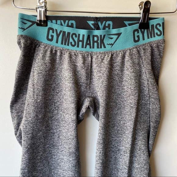 GYMSHARK Gray Flex Leggings Small Gray/ Teal - Picture 2 of 10